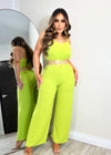 Go All Out Jumpsuit Lime