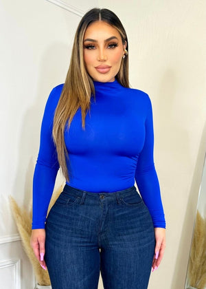 Almost There Bodysuit Royal Blue - Fashion Effect Store