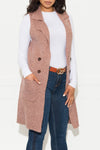 Handle It Cardigan Vest Heather Rose - Fashion Effect Store