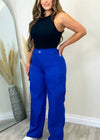 Let's Talk About It Cargo Pants Royal Blue - Fashion Effect Store