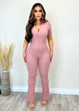 One More Time Jumpsuit Pink - Fashion Effect Store