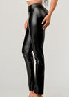 ZAYLEE BLACK FAUX LEATHER HIGH WAIST SKINNY PANTS