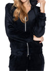 Mell Long Sleeve Faux Fur Hoodie Jacket & Jogger Pants Set