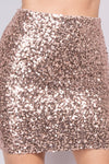 MELODY CHAMPAGNE HIGH RISE SEQUIN PENCIL SKIRT