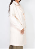 ARYA CREAM COLLARED TWO BUTTON COAT