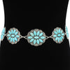 NATURAL TURQUOISE COLOR STONE WESTERN STYLE CHAIN BELT