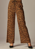 MAXI LEOPARD RIBBED STRETCHY PANTS