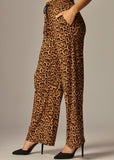 MAXI LEOPARD RIBBED STRETCHY PANTS