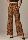 MAXI LEOPARD RIBBED STRETCHY PANTS