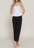 KANDY WHITE STRAIGHT NECK PONTE CAMI TOP