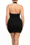 alana black lace halter stretchy open-back mini dress alana black lace halter stretchy open-back mini dress