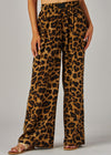 AVIANNA ANIMAL PRINT LOOSE FIT FLARED BOTTOM PANTS