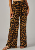 AVIANNA ANIMAL PRINT LOOSE FIT FLARED BOTTOM PANTS