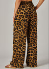 AVIANNA ANIMAL PRINT LOOSE FIT FLARED BOTTOM PANTS