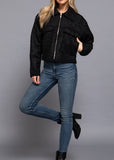 ELEANOR BLACK BOUCLE SHORT JACKET