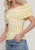 HAVRE YELLOW OFF SHOULDER TOP
