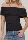 HAVRE BLACK OFF SHOULDER TOP