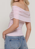 HAVRE PINK OFF SHOULDER TOP