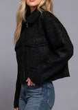 ELEANOR BLACK BOUCLE SHORT JACKET