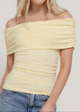 HAVRE YELLOW OFF SHOULDER TOP