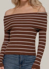 RENEE  BROWN/IVORY TOP  OFF SHOULDER