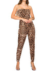 Francella Strapless Animal Print Jumpsuit