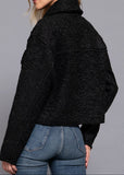 ELEANOR BLACK BOUCLE SHORT JACKET