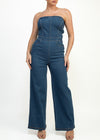 Giselle Denim Tube Jumpsuit