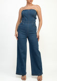 Giselle Denim Tube Jumpsuit