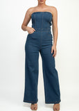 Giselle Denim Tube Jumpsuit