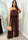 Always Mine Jumpsuit Brown