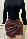 Drop A Line Skirt Burgundy