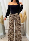 ALIX ANIMAL PRINT FLARED PANTS