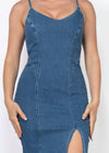 Dania Denim Dress Side Slit