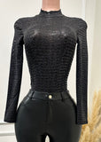 Addie Black Long Sleeve Bodysuit