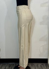 VALENTINA IVORY  FAUX LEATHER PANTS
