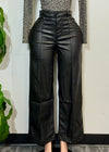 VALENTINA BLACK FAUX LEATHER PANTS