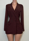 AMARA BROWN BLAZER ROMPER