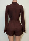 AMARA BROWN BLAZER ROMPER