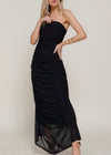 SELENA BLACK DRESS STRAPLESS