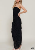 SELENA BLACK DRESS STRAPLESS
