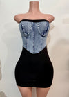 CANDY DRESS BLACK/DENIM