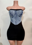 CANDY DRESS BLACK/DENIM
