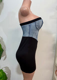 CANDY DRESS BLACK/DENIM