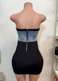 CANDY DRESS BLACK/DENIM