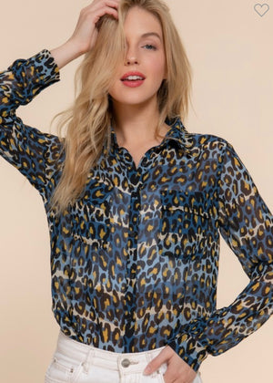 Jannah Blouse Animal Print Blouse