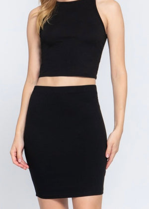Missing You Skirt Black