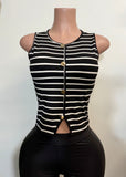 Dream Top Black Stripped
