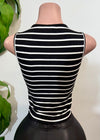 Dream Top Black Stripped