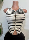 Dream Top White Stripped